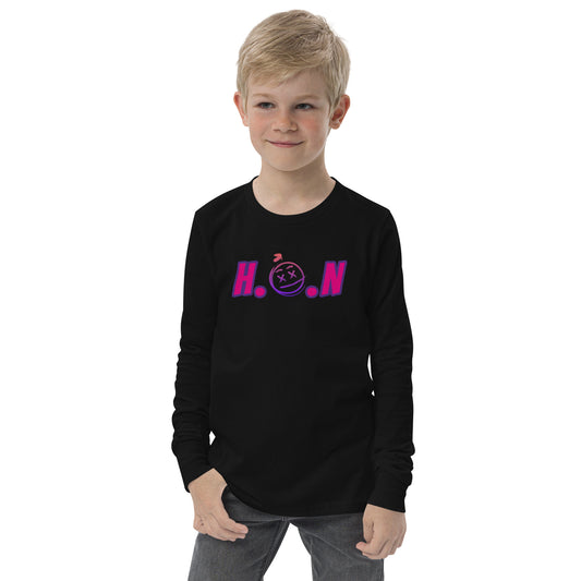 Youth H.O.N smiley face long sleeve tee